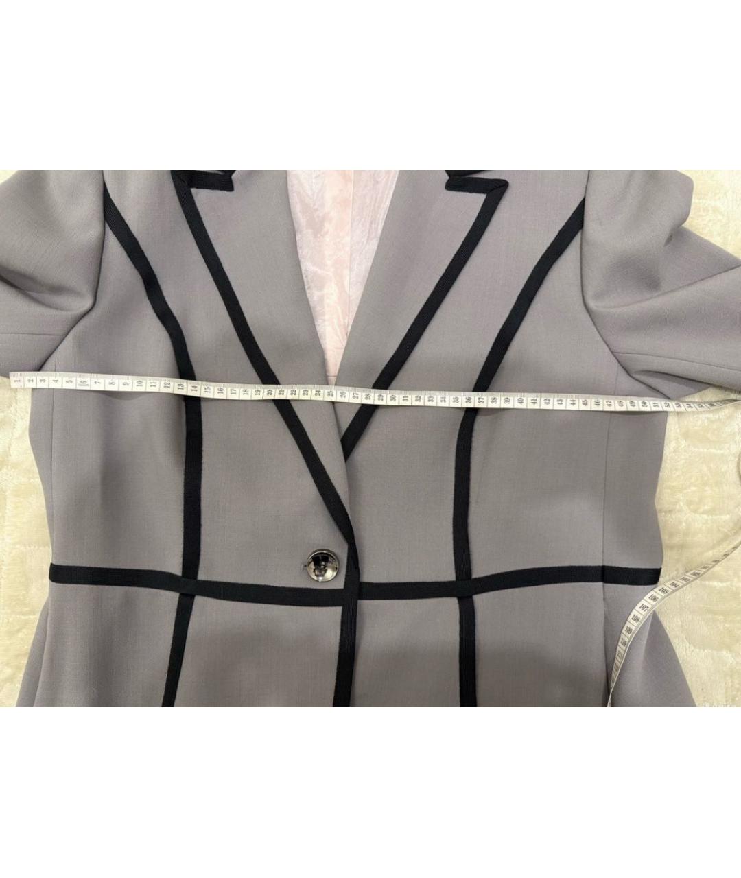 ESCADA Серый шерстяной жакет/пиджак, фото 5