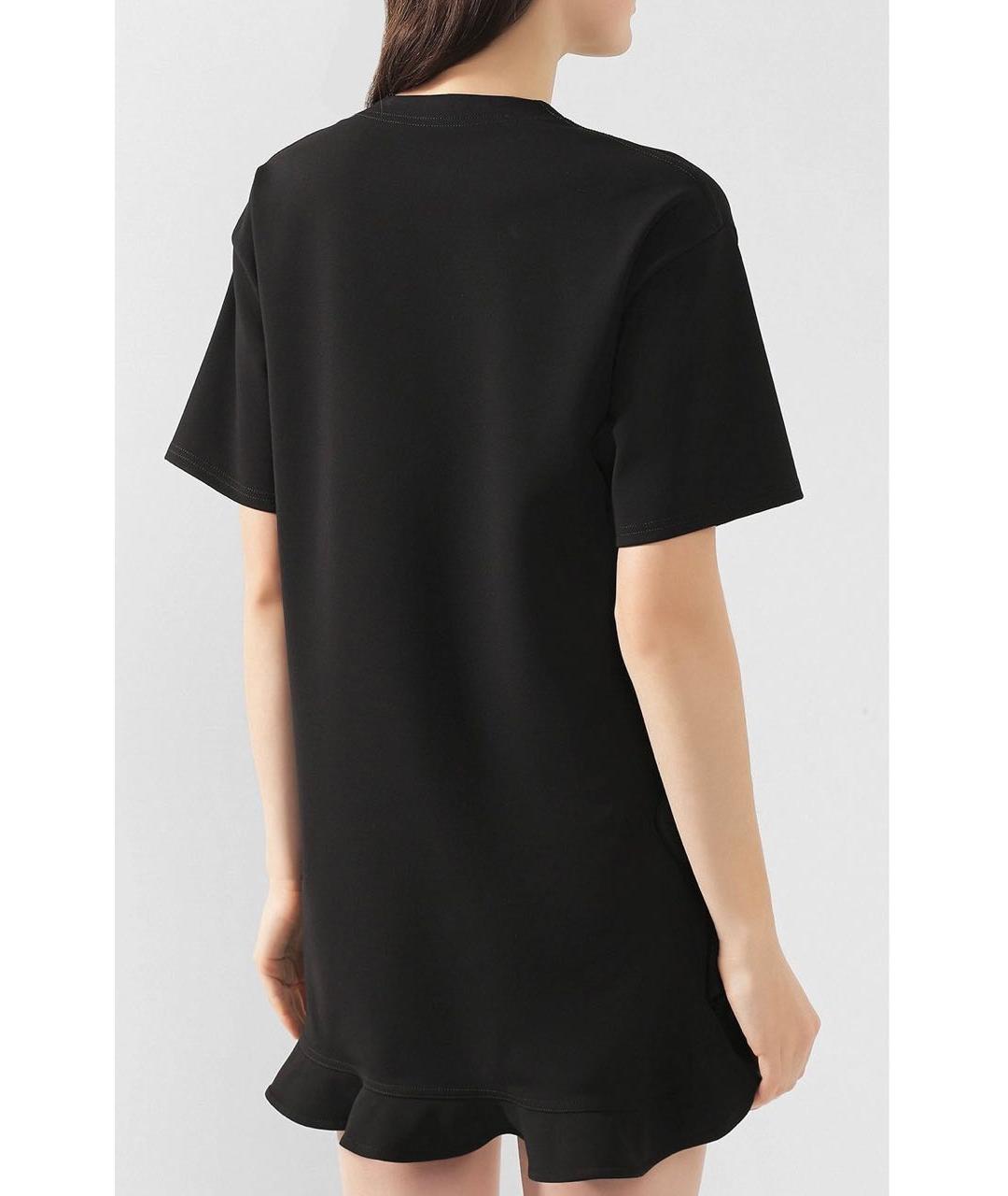 VALENTINO Черное вискозное повседневное платье, фото 2