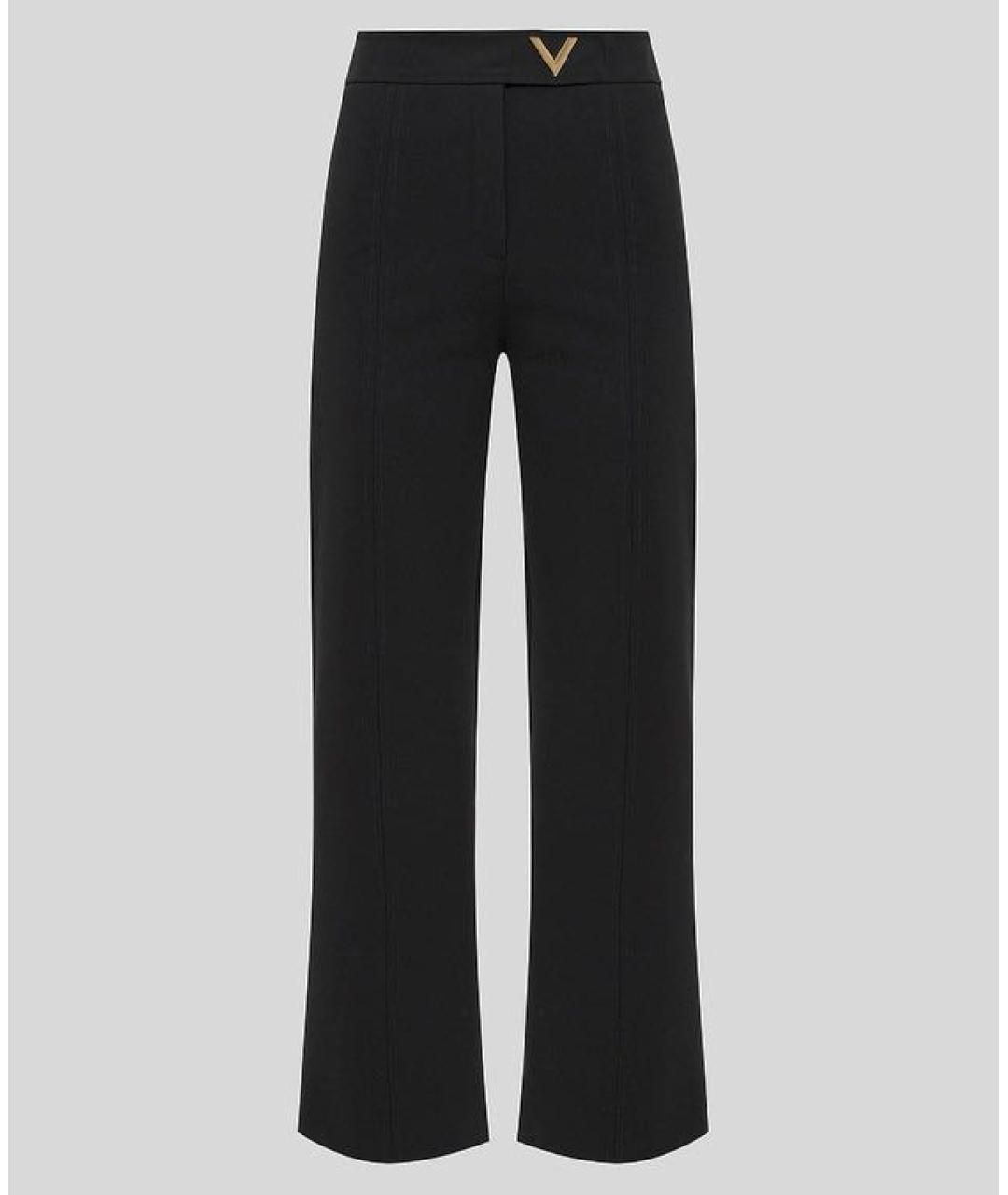 VALENTINO Черные вискозные прямые брюки, фото 6