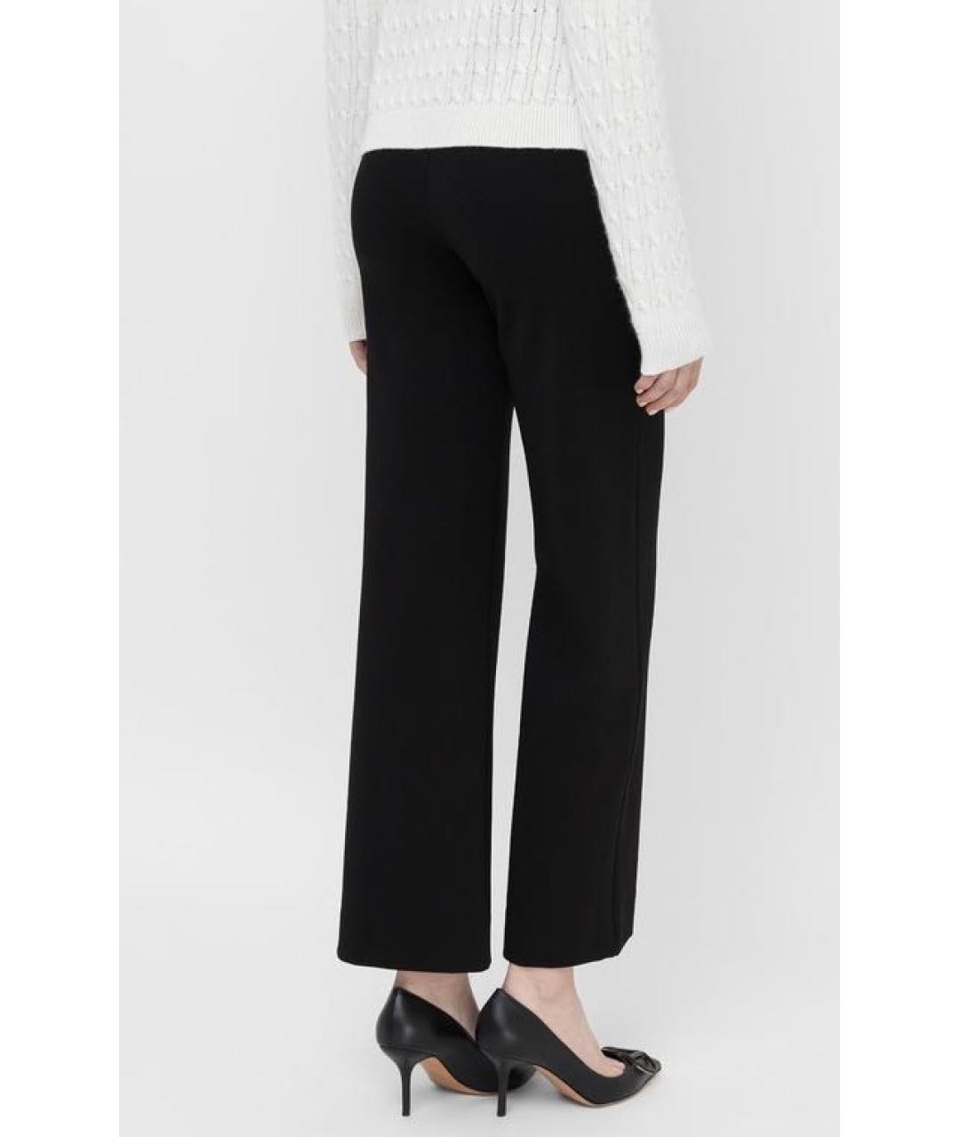 VALENTINO Черные вискозные прямые брюки, фото 2