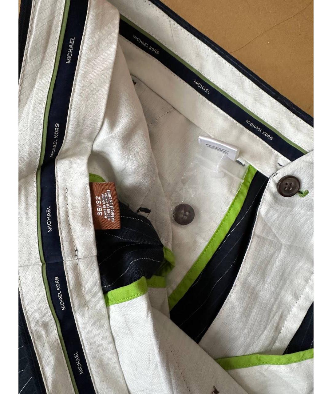 MICHAEL KORS Синие классические брюки, фото 4