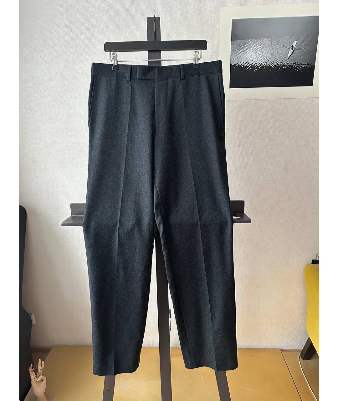 HUGO BOSS Серые шерстяные классические брюки, фото 9