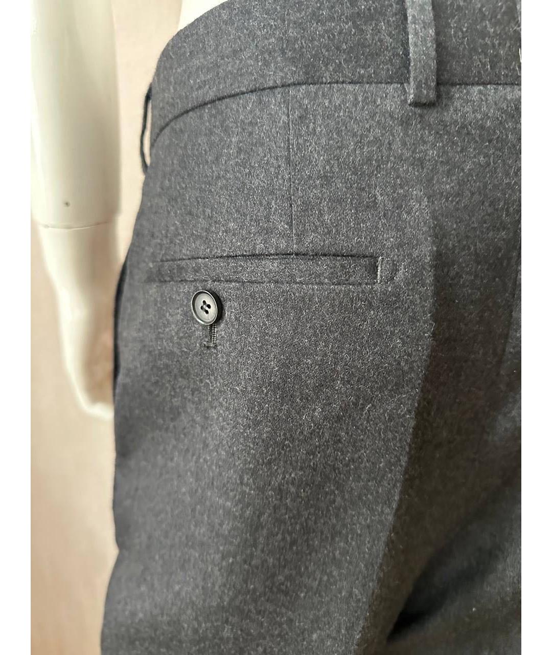 HUGO BOSS Серые шерстяные классические брюки, фото 6