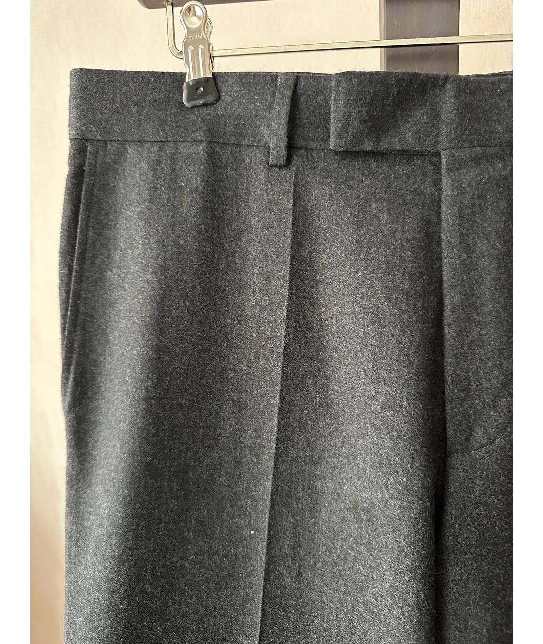 HUGO BOSS Серые шерстяные классические брюки, фото 3