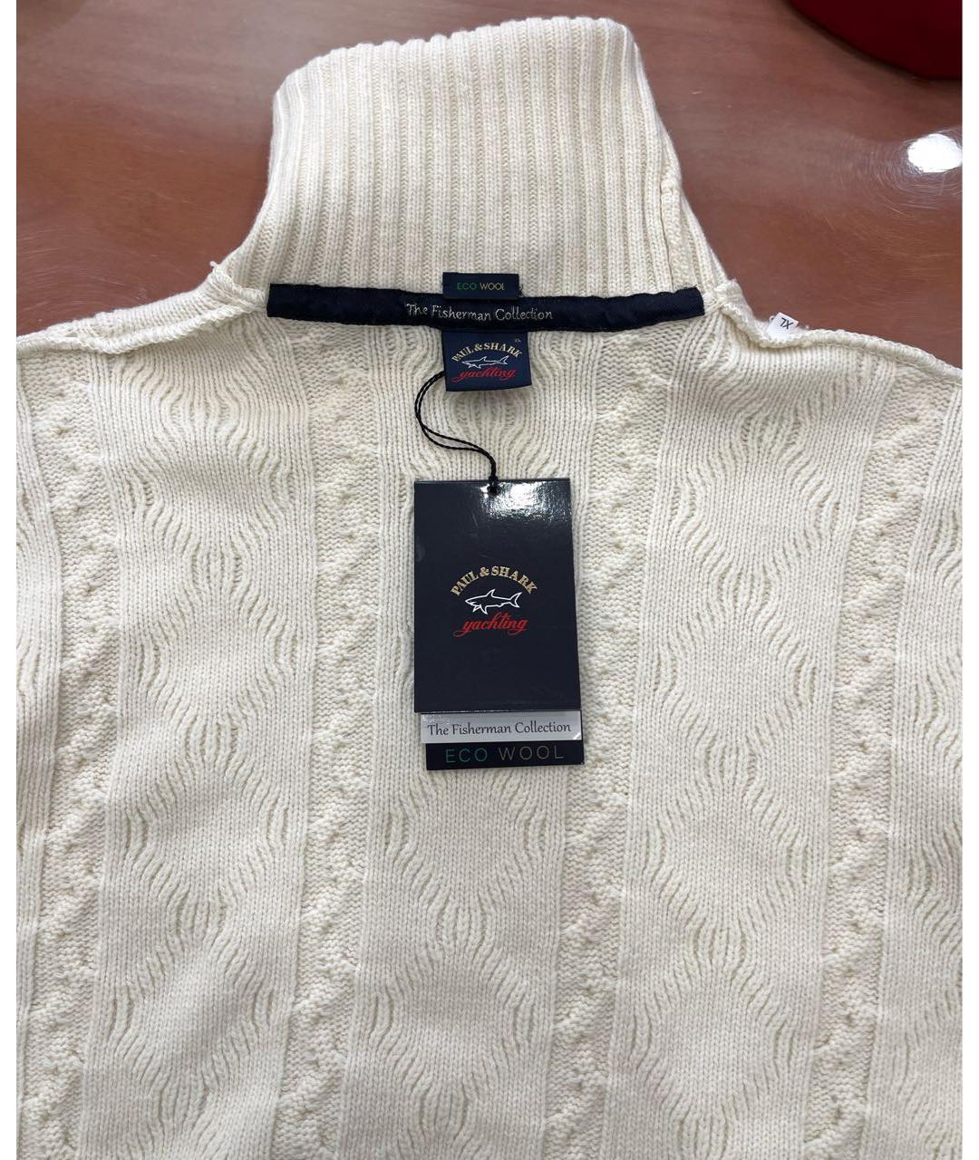PAUL & SHARK Белый шерстяной джемпер / свитер, фото 3