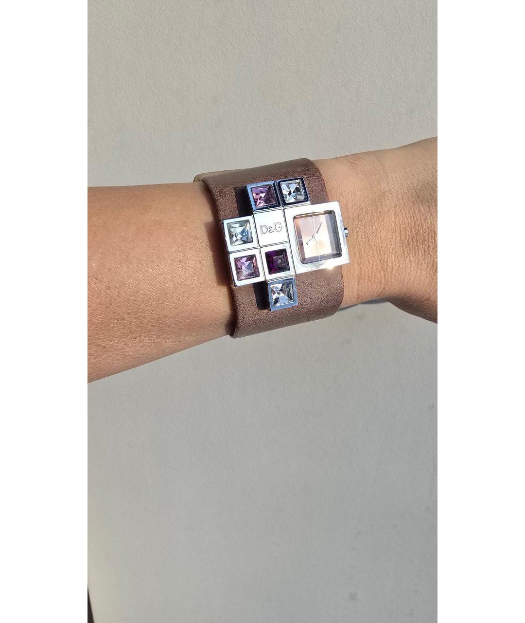 DOLCE&GABBANA Серебряные металлические часы, фото 2