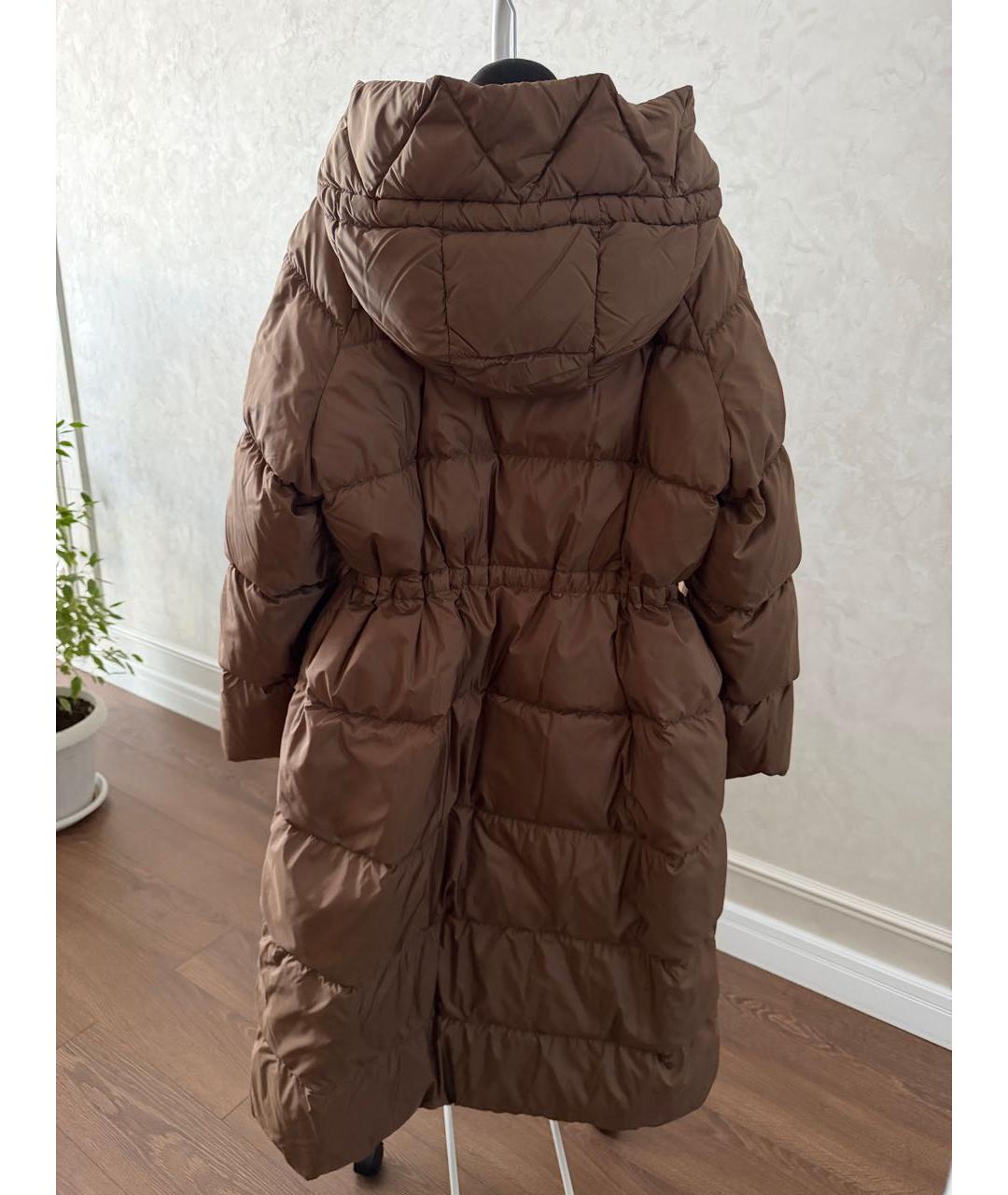WEEKEND MAX MARA Коричневый полиэстеровый пуховик, фото 2