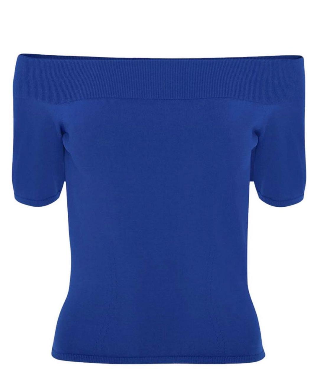 ALEXANDER MCQUEEN Синяя вискозная майка, фото 8