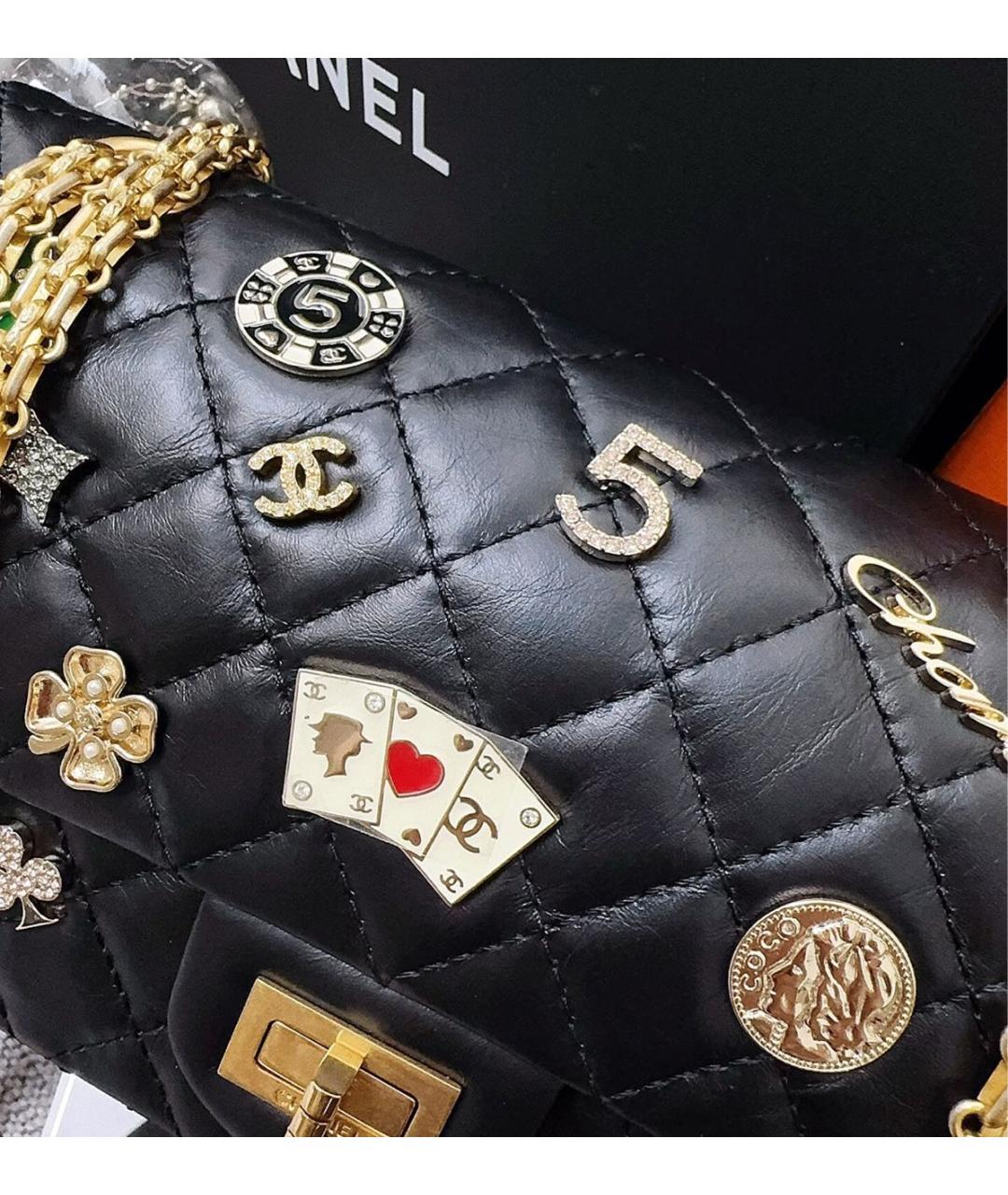 CHANEL Черная кожаная сумка через плечо, фото 4