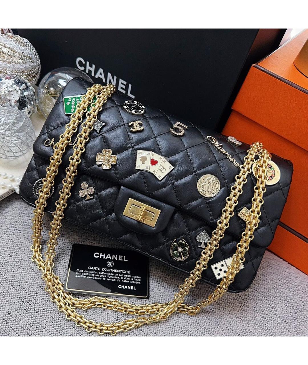 CHANEL Черная кожаная сумка через плечо, фото 2