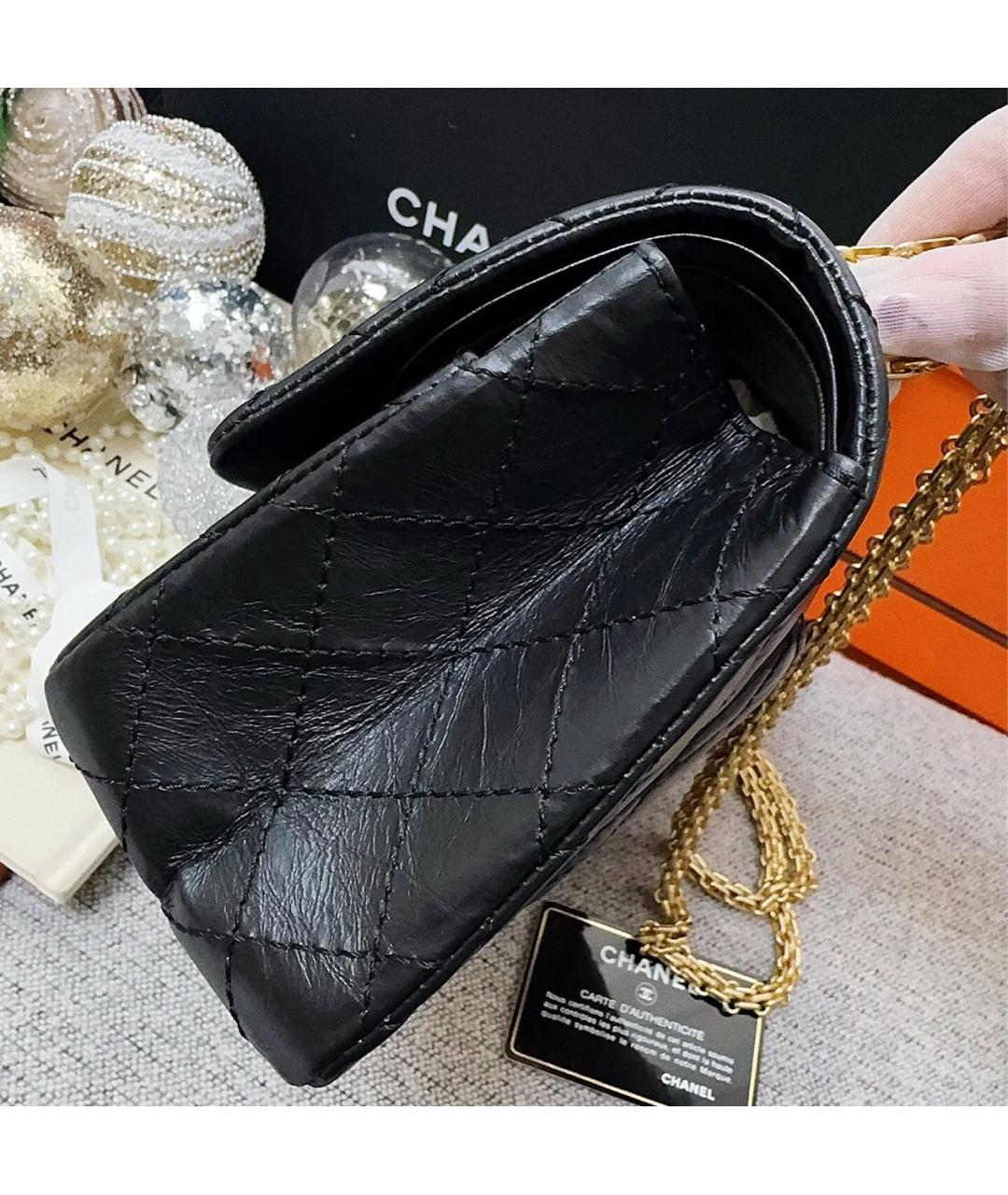 CHANEL Черная кожаная сумка через плечо, фото 6