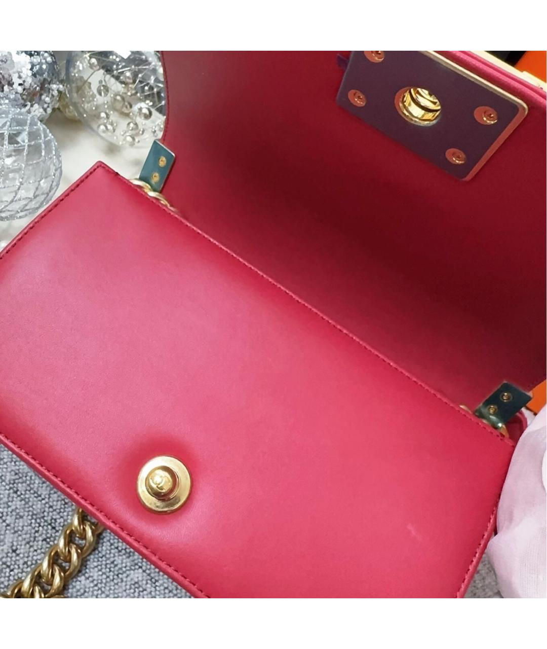 CHANEL Красная сумка через плечо из экзотической кожи, фото 7