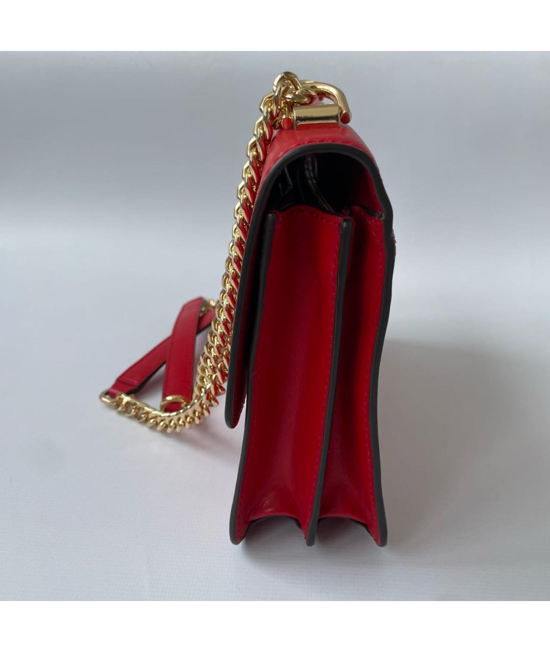 MICHAEL KORS Красная кожаная сумка через плечо, фото 4