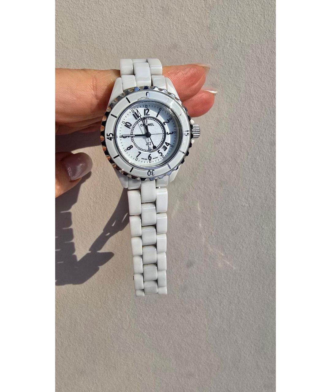 CHANEL Белые керамические часы, фото 5