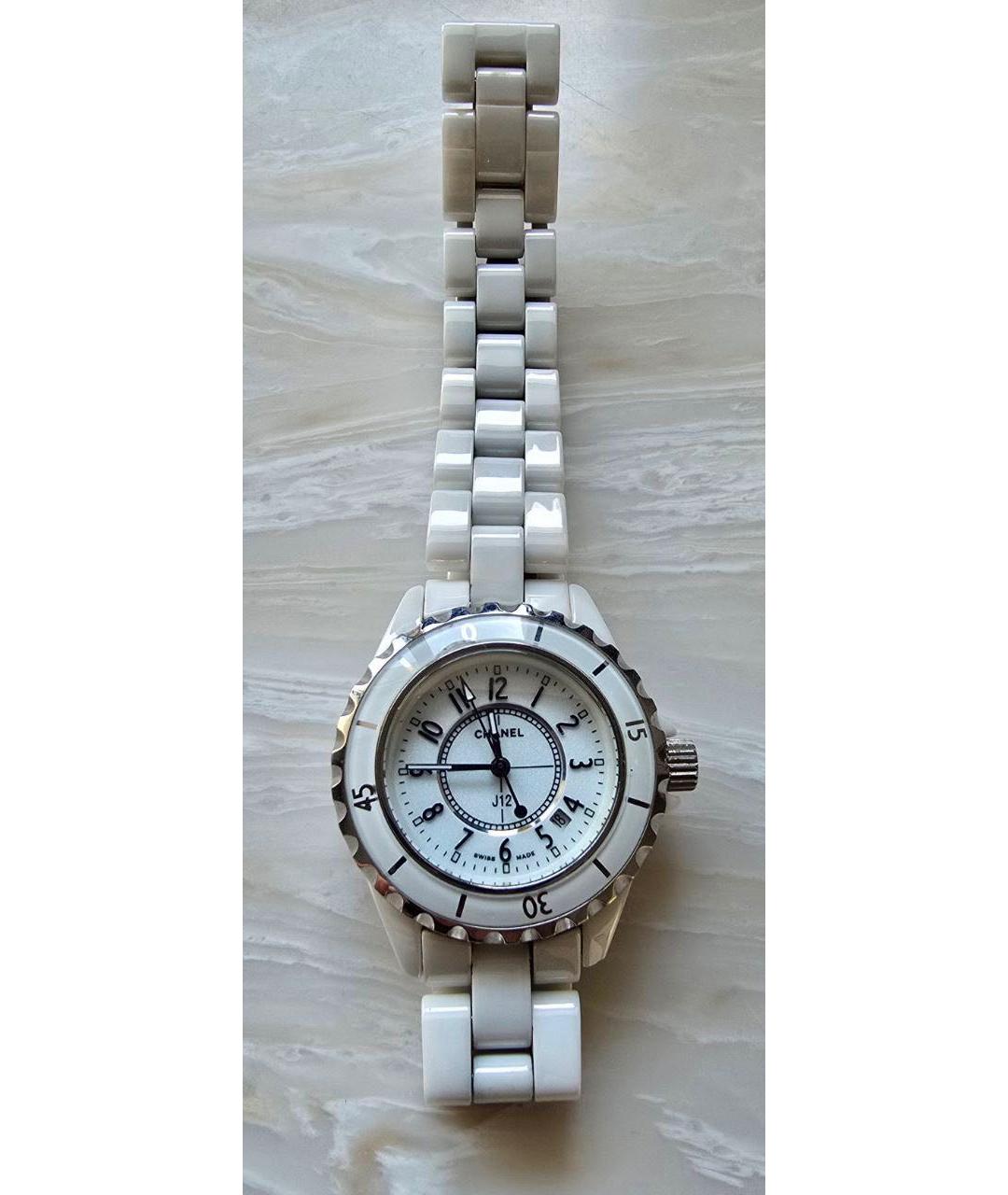CHANEL Белые керамические часы, фото 2