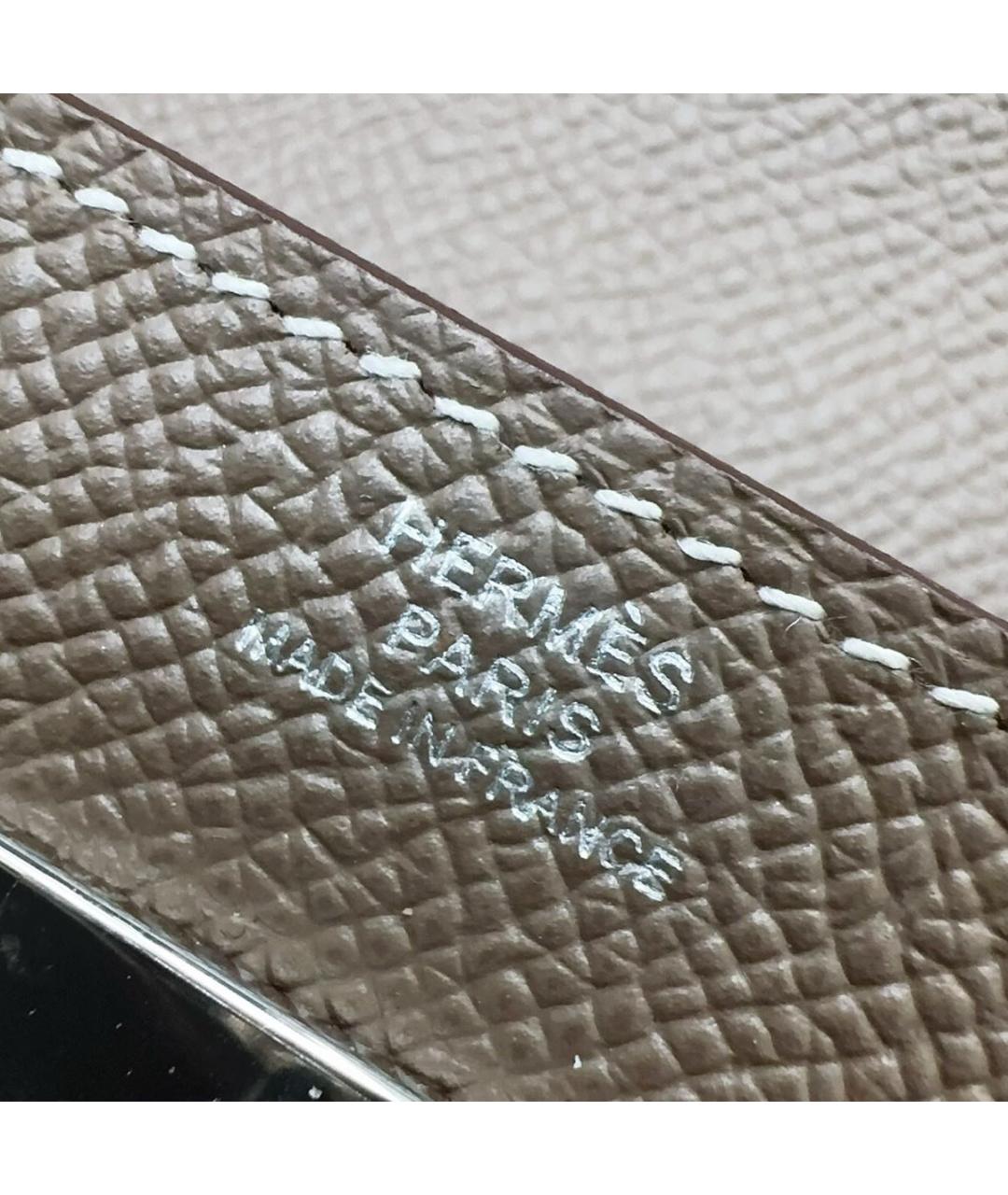 HERMES Серый кожаный кошелек, фото 6