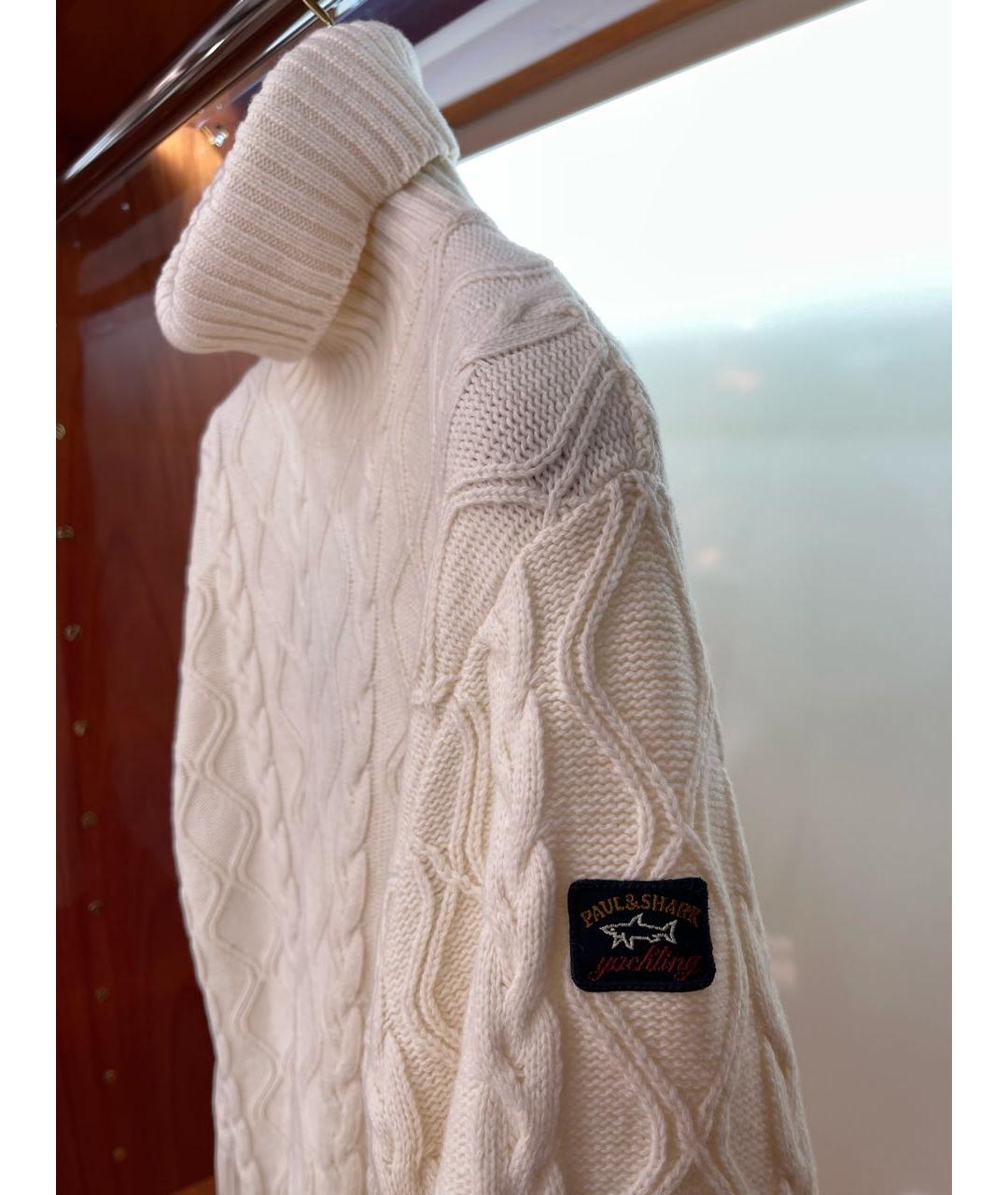 PAUL & SHARK Белый шерстяной джемпер / свитер, фото 5