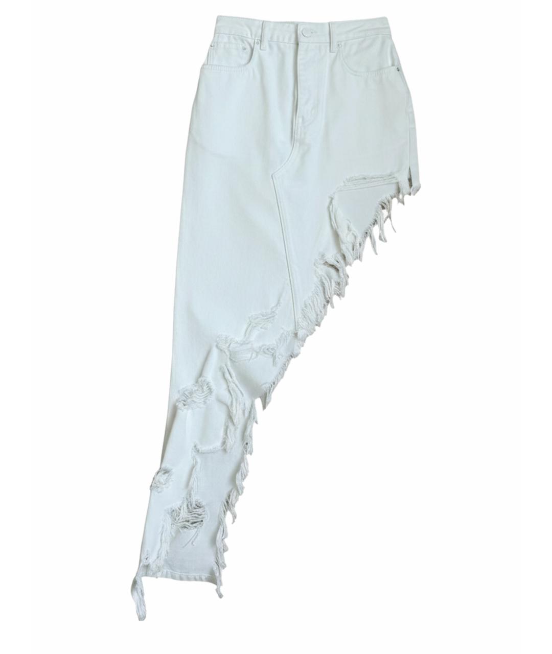 ALEXANDER WANG Белая хлопковая юбка мини, фото 1