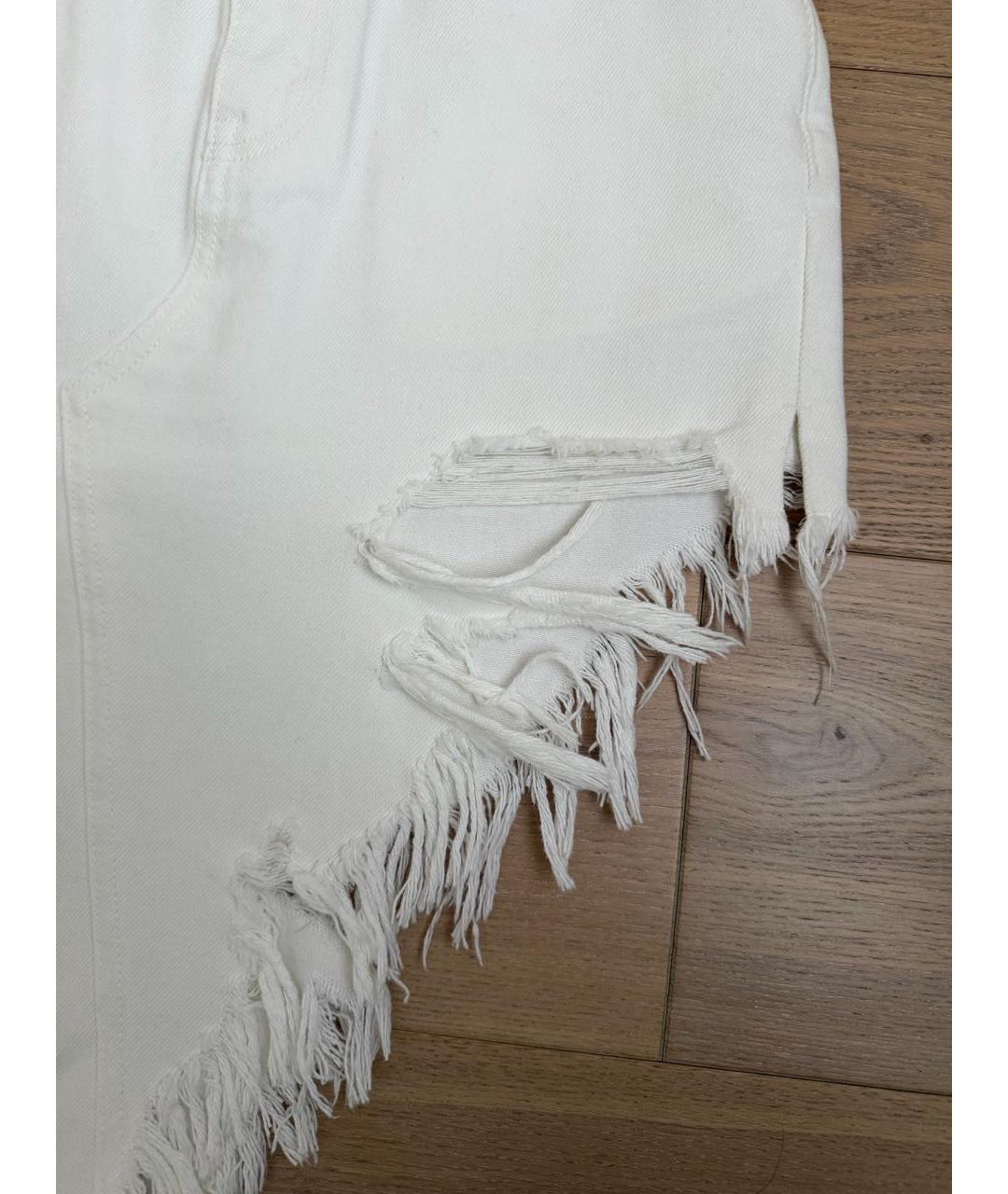 ALEXANDER WANG Белая хлопковая юбка мини, фото 3