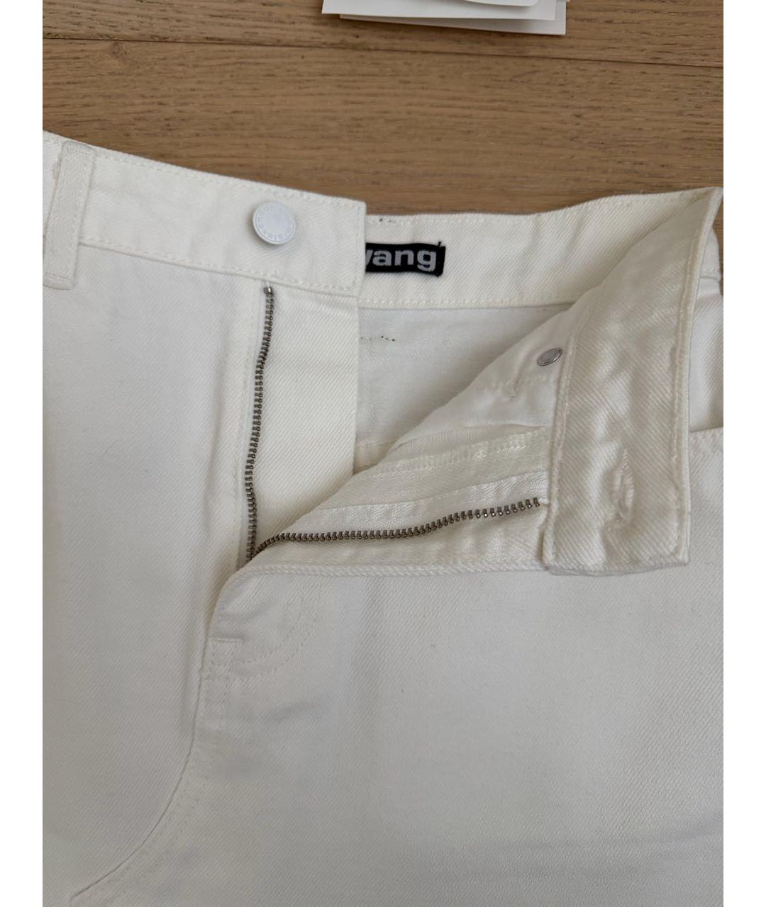 ALEXANDER WANG Белая хлопковая юбка мини, фото 4