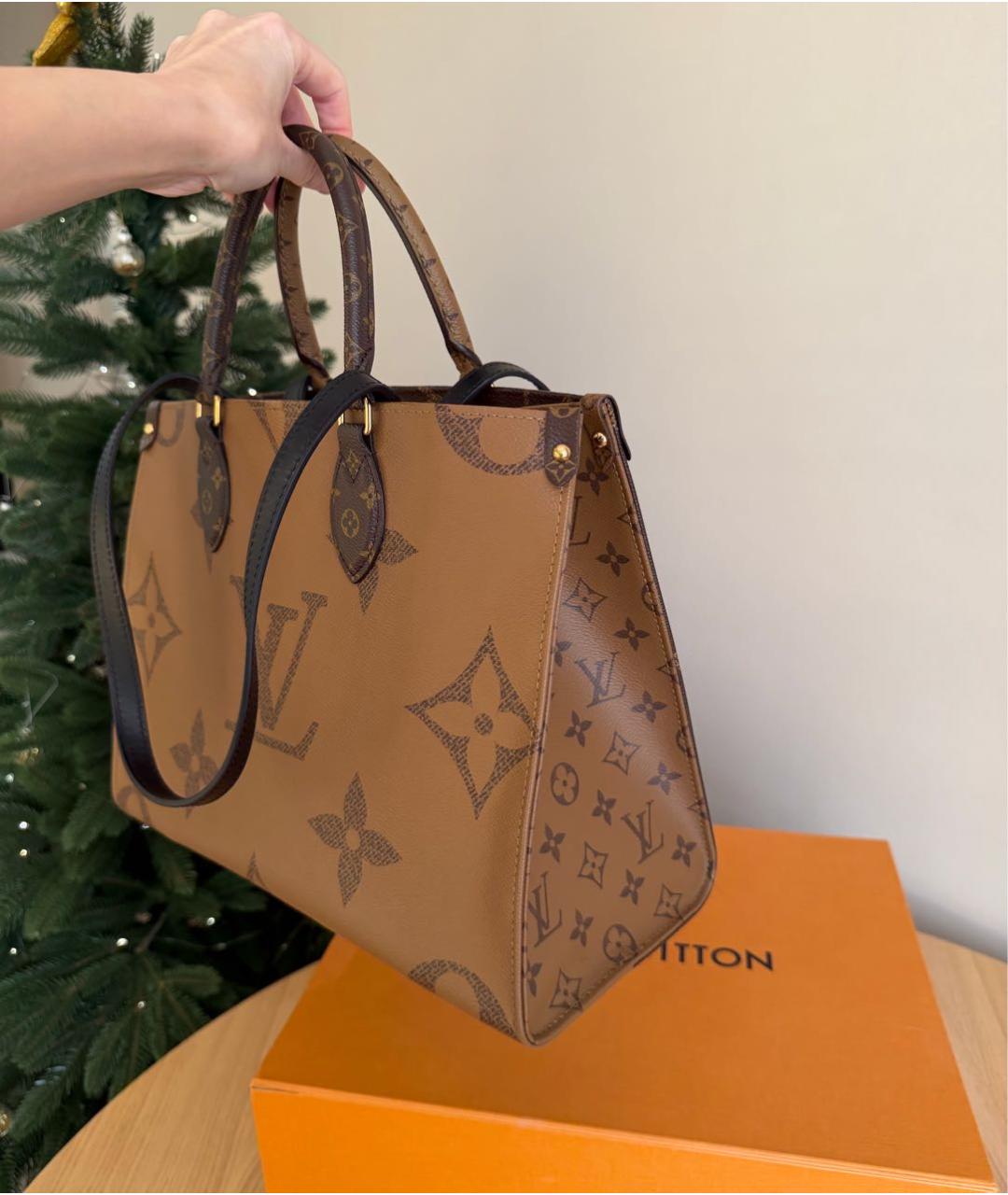 LOUIS VUITTON Коричневая сумка тоут, фото 6