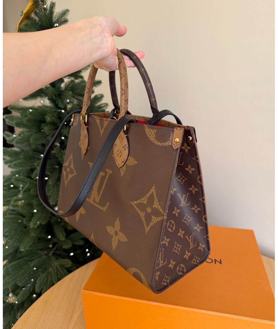 LOUIS VUITTON Коричневая сумка тоут, фото 7