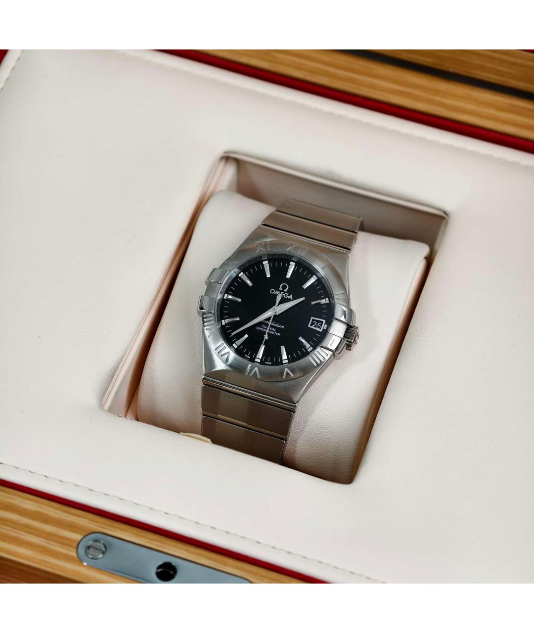 OMEGA Розовые часы, фото 4