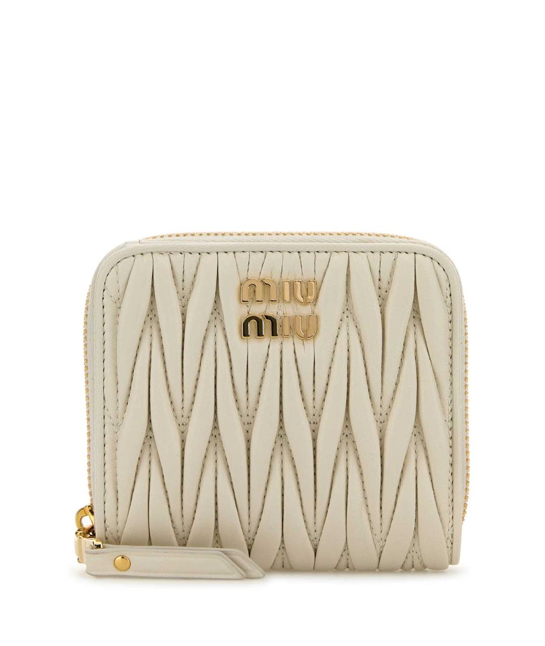 MIU MIU Белый кожаный кошелек, фото 1