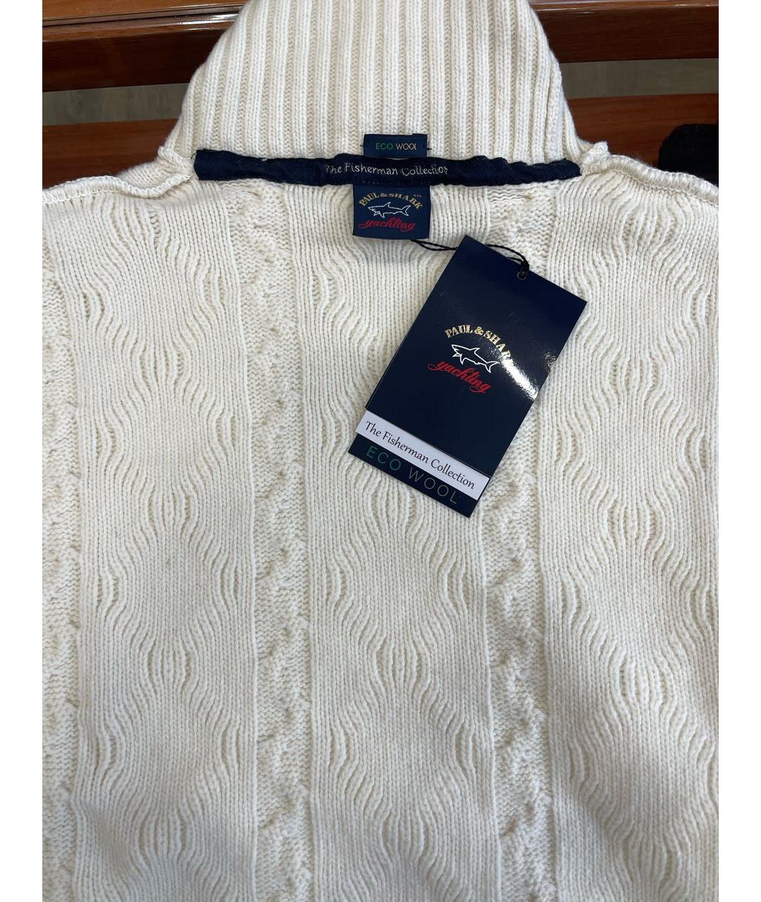 PAUL & SHARK Белый шерстяной джемпер / свитер, фото 3