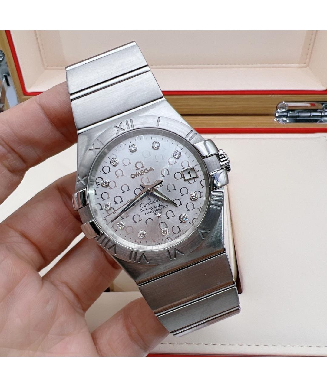 OMEGA Серебряные часы, фото 4