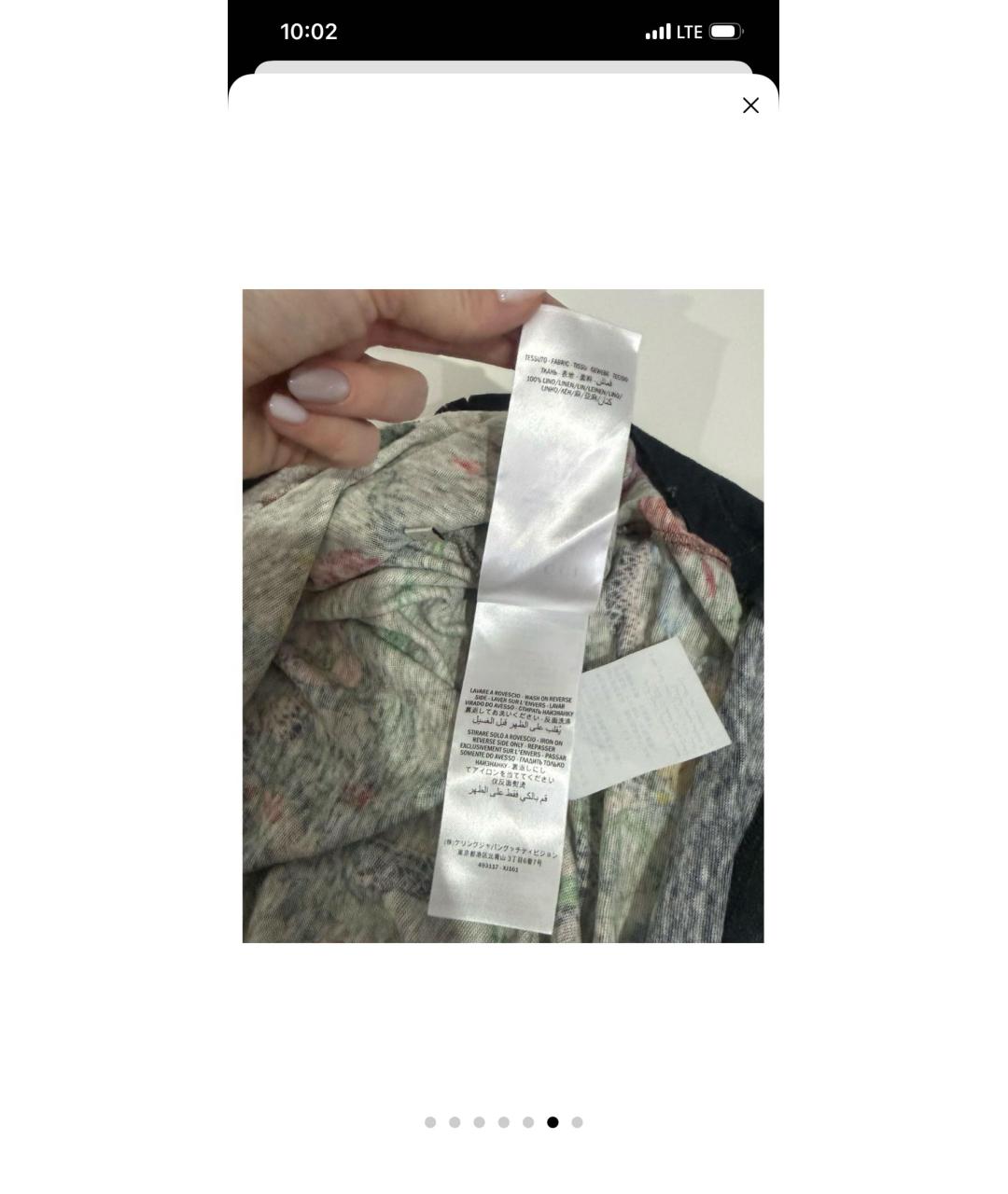 GUCCI Мульти льняная футболка, фото 3