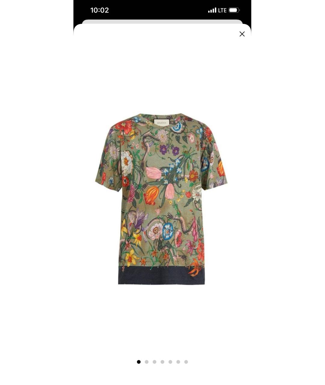 GUCCI Мульти льняная футболка, фото 8