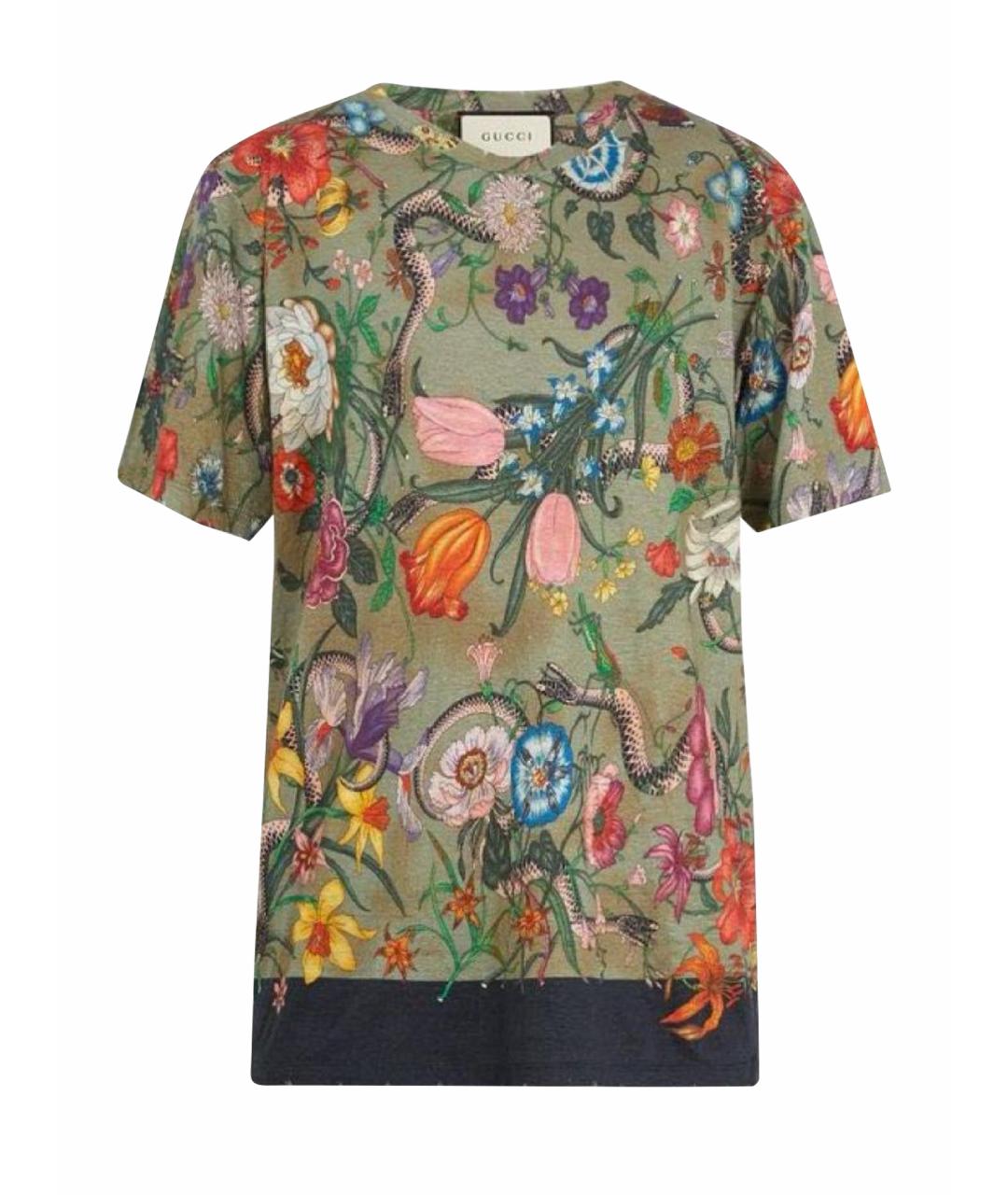 GUCCI Мульти льняная футболка, фото 1