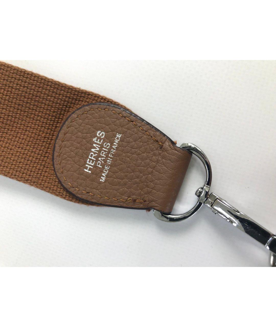 HERMES Бежевая кожаная сумка через плечо, фото 5