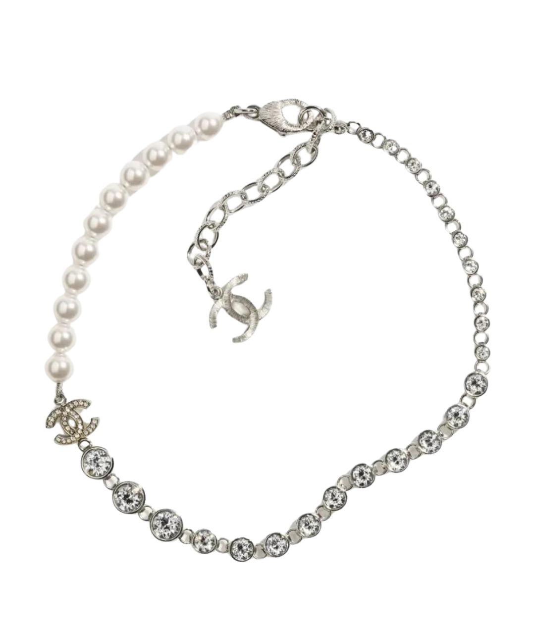 CHANEL Серебряное металлическое колье, фото 1