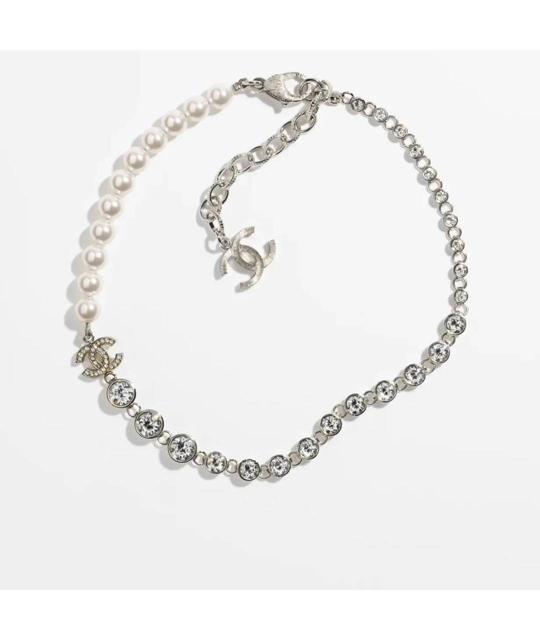 CHANEL Серебряное металлическое колье, фото 4