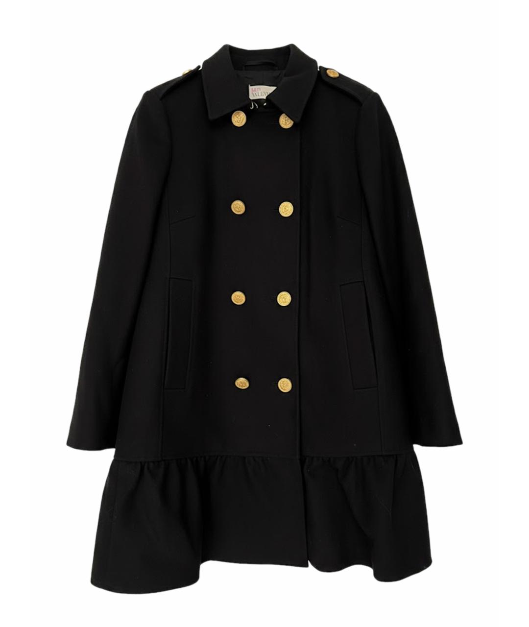 RED VALENTINO Черное кашемировое пальто, фото 1