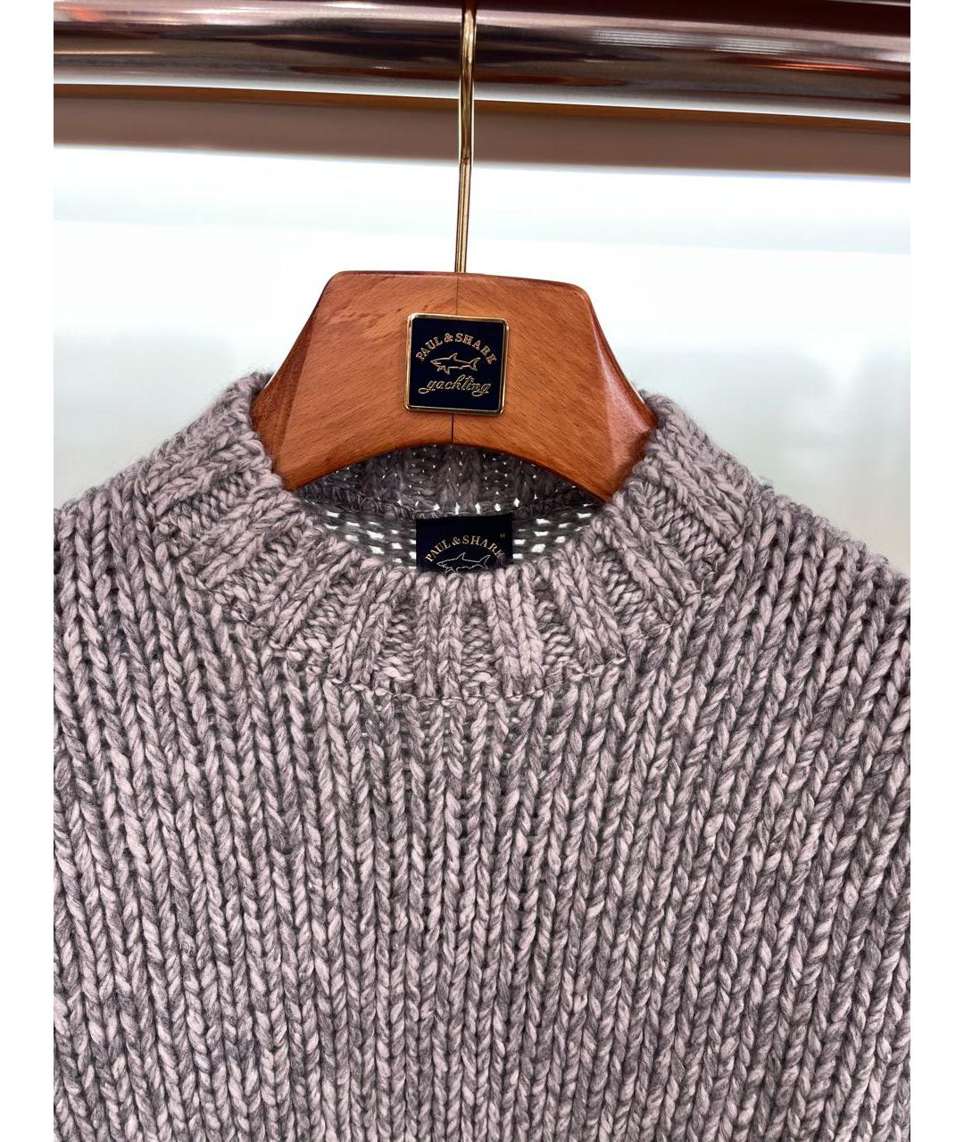 PAUL & SHARK Серый шерстяной джемпер / свитер, фото 6
