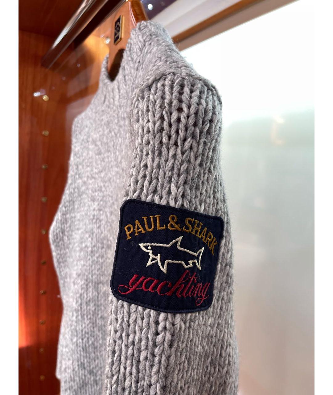 PAUL & SHARK Серый шерстяной джемпер / свитер, фото 5