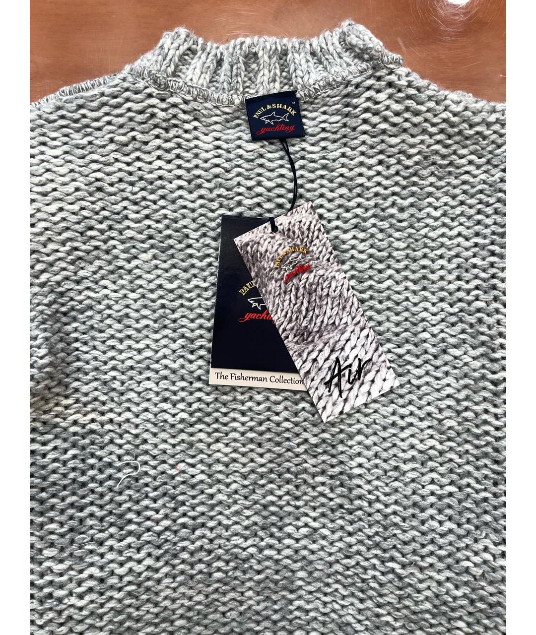 PAUL & SHARK Серый шерстяной джемпер / свитер, фото 3