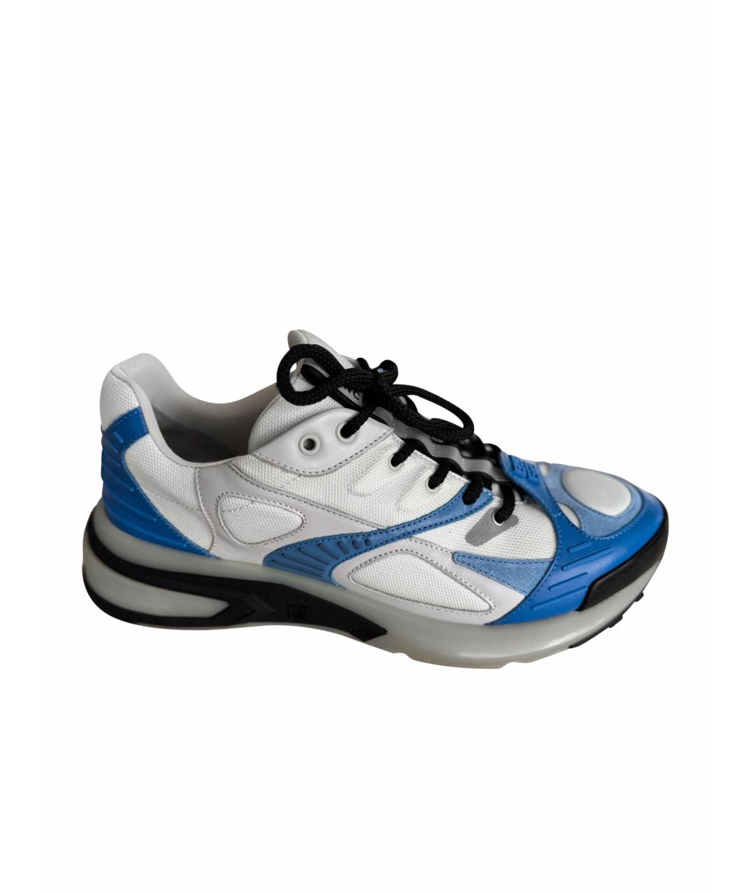 GIVENCHY Синие кожаные низкие кроссовки / кеды, фото 1