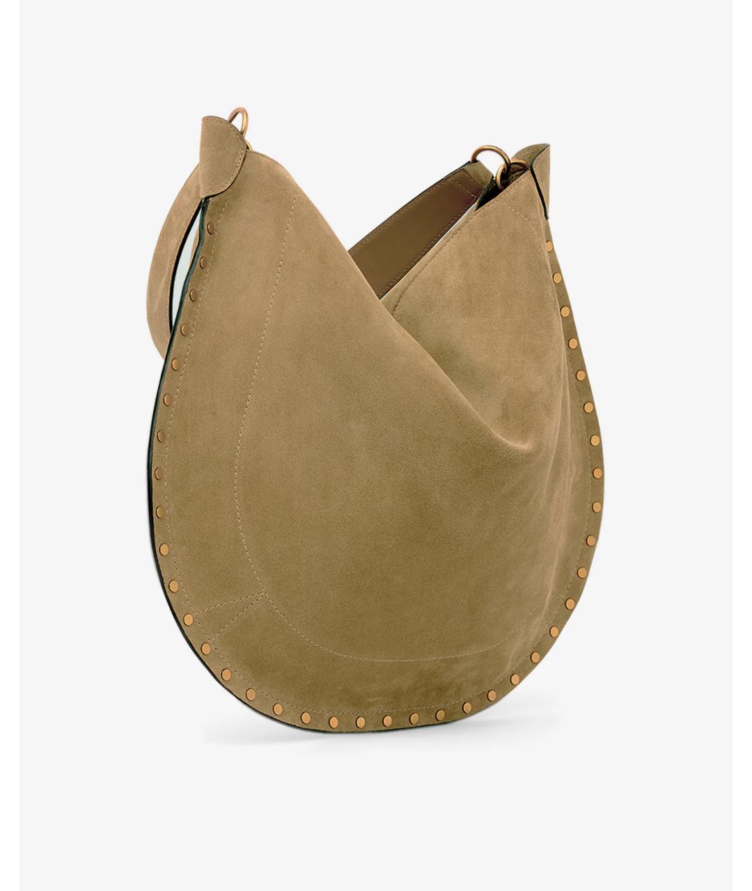 ISABEL MARANT Бежевая замшевая сумка через плечо, фото 5