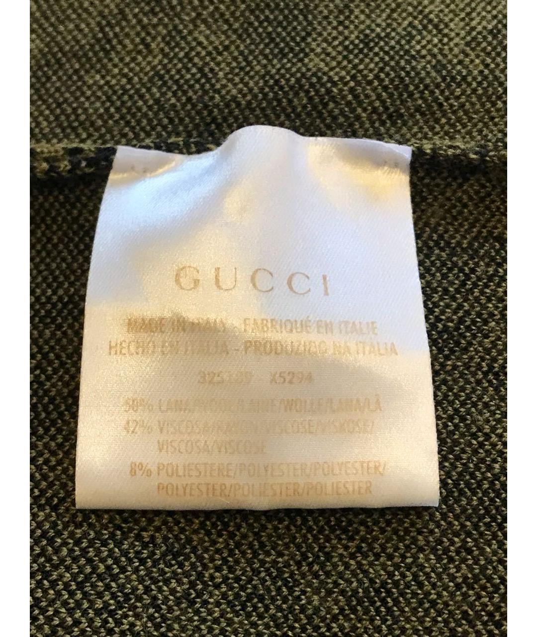 GUCCI Зеленая шерстяная майка, фото 3