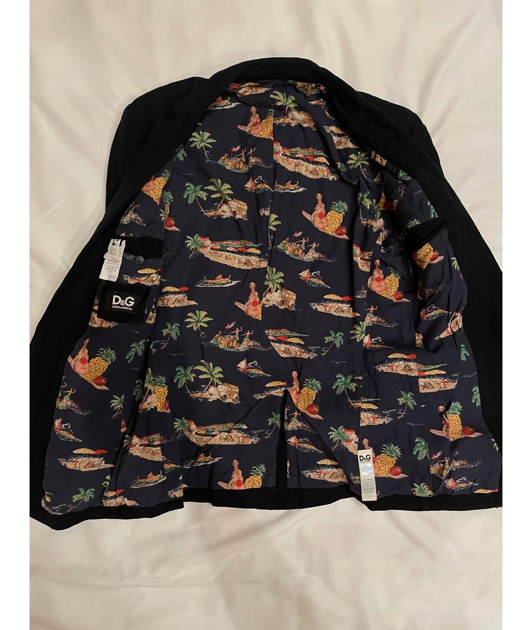 DOLCE&GABBANA Черный хлопковый жакет/пиджак, фото 2