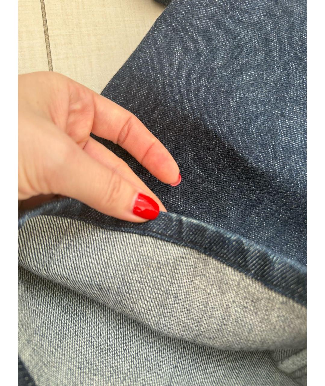 GUCCI Синие хлопковые прямые джинсы, фото 6