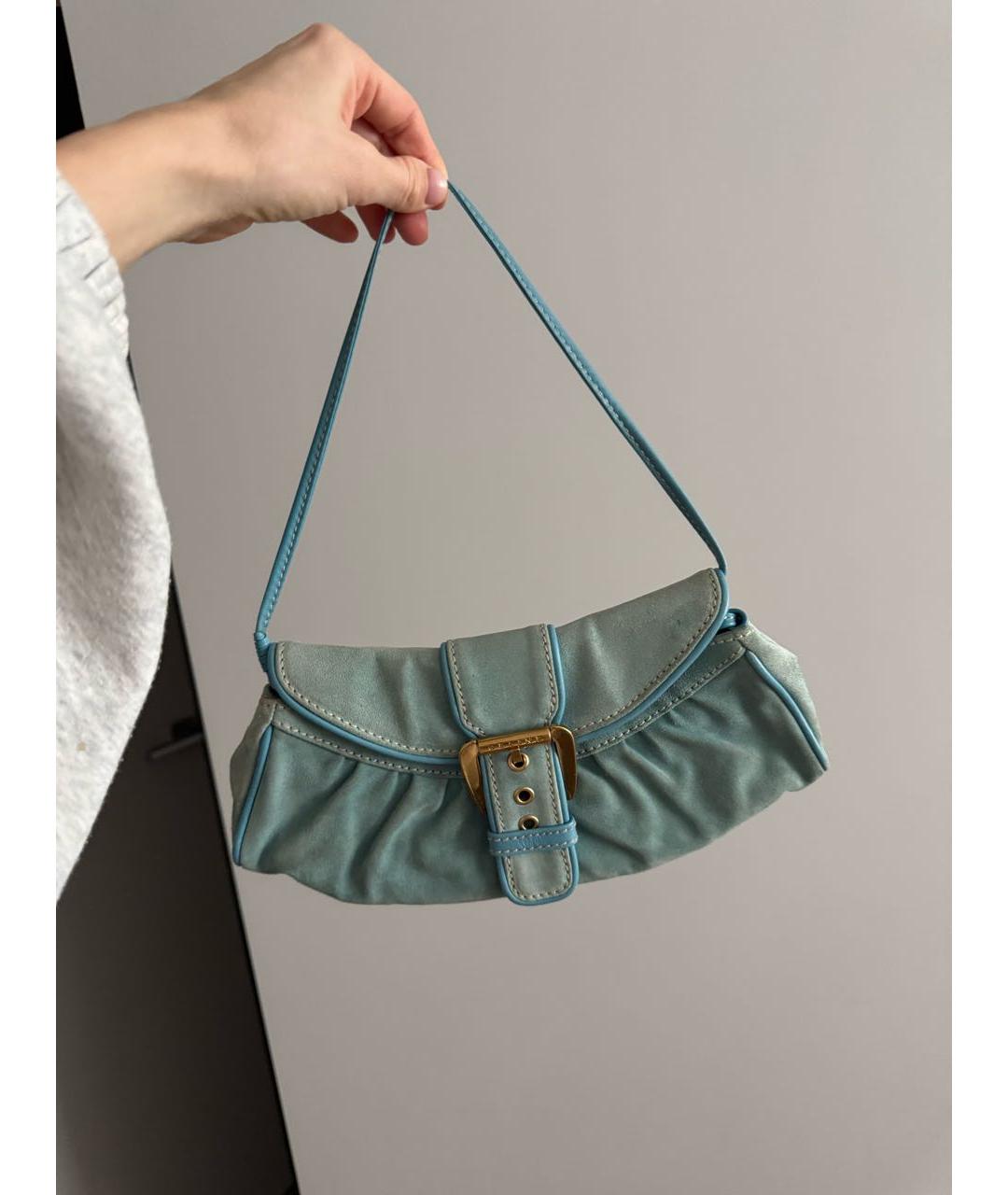 CELINE Горчичная замшевая сумка с короткими ручками, фото 7