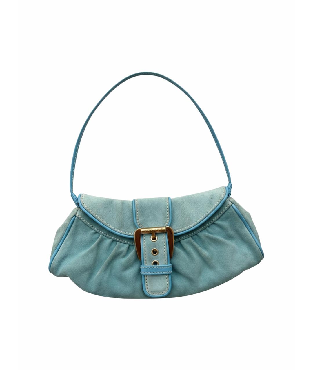 CELINE Горчичная замшевая сумка с короткими ручками, фото 1