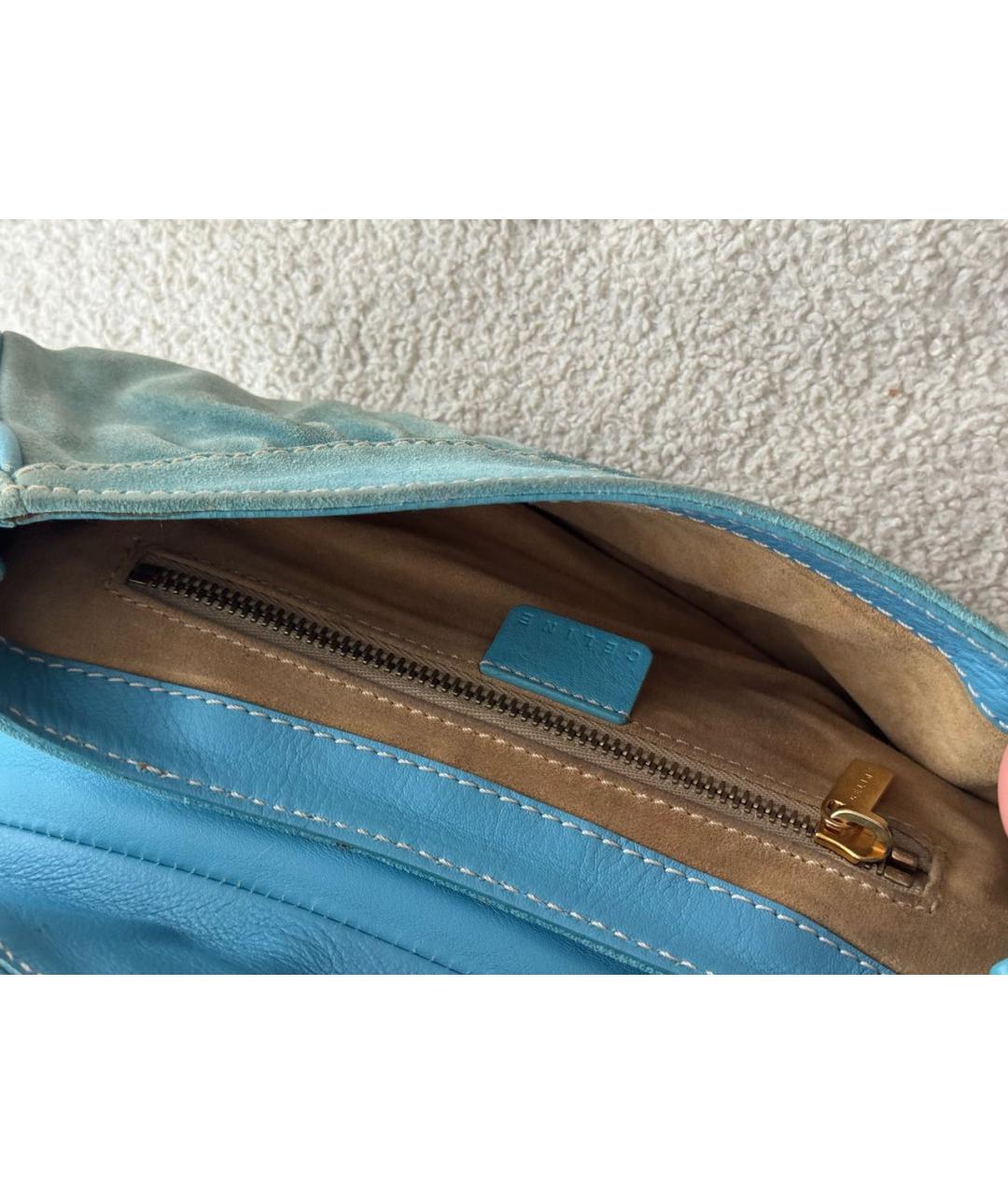 CELINE Горчичная замшевая сумка с короткими ручками, фото 4