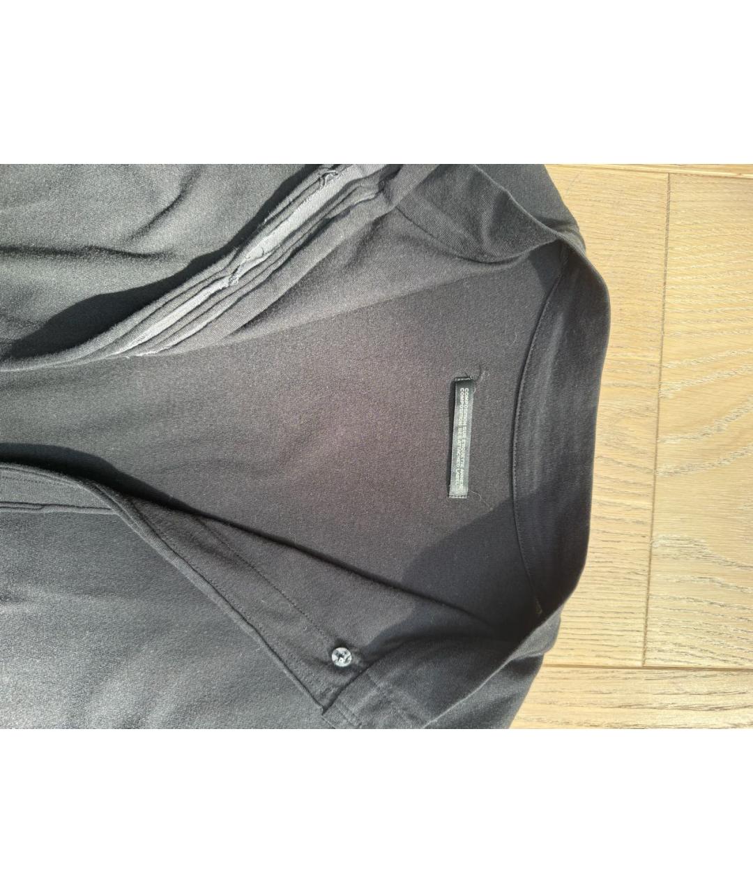 YOHJI YAMAMOTO Черный хлопковый кардиган, фото 3