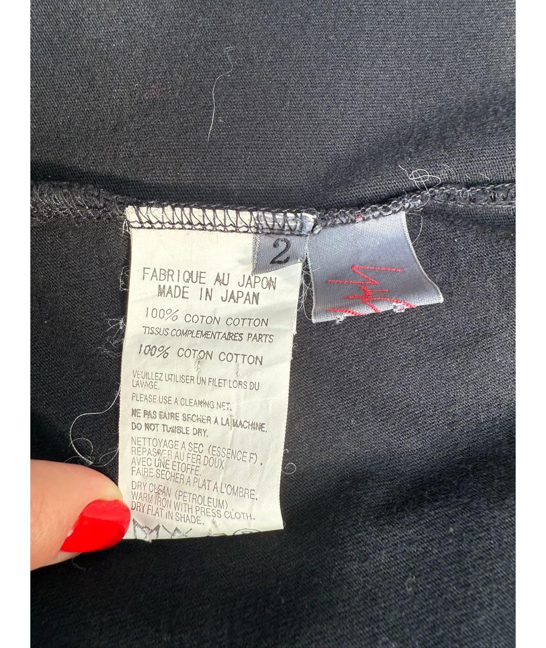 YOHJI YAMAMOTO Черный хлопковый кардиган, фото 4